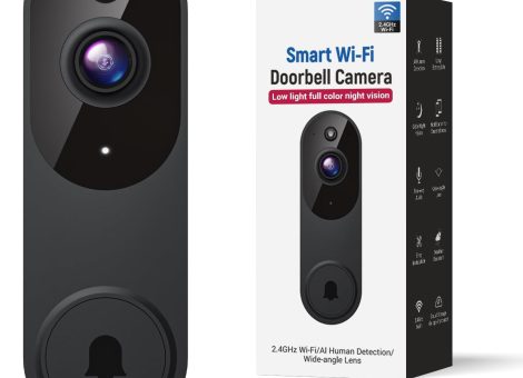 Smart Video Doorbell Camera Wireless, AI Human Detection and Instant Alerts, Night Vision, 2-Way Audio, Battery Powered, Cloud Storage Sold Seperately, 2.4G WiFi (Chime not Included)
